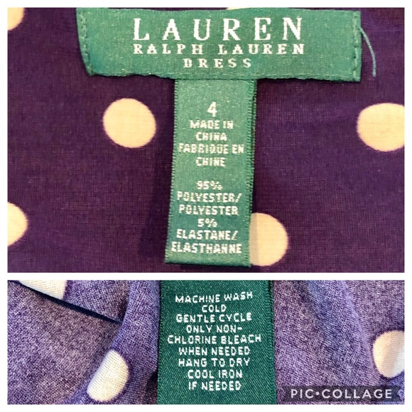 Lauren Ralph Lauren Side Ruched Polka Dot Dress - Picture 8 of 8